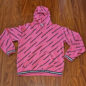 Moodswings All Over It Pink & Black Hoodie Sz L